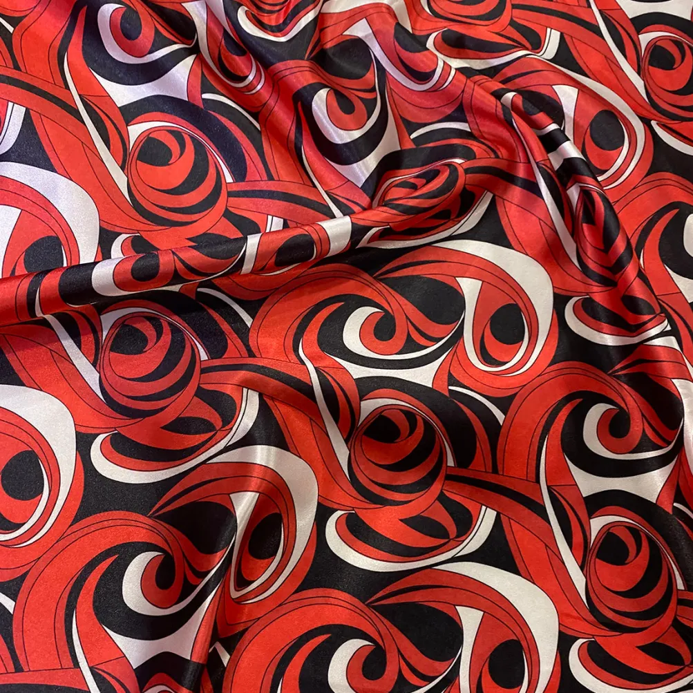 Abstract (Pucci) Table Linen in Reds