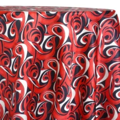 Abstract (Pucci) Table Linen in Reds