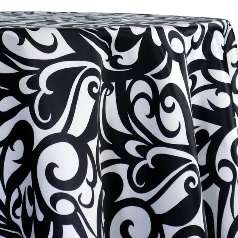 Abstract (Pucci) Table Linen in Black and White