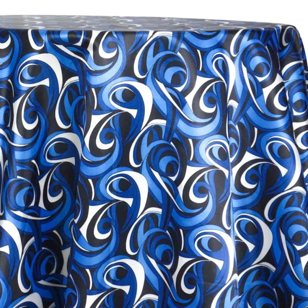 Abstract (Pucci) Table Linen in Bluey