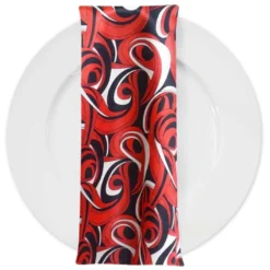 Abstract (Pucci) Table Napkin in Reds