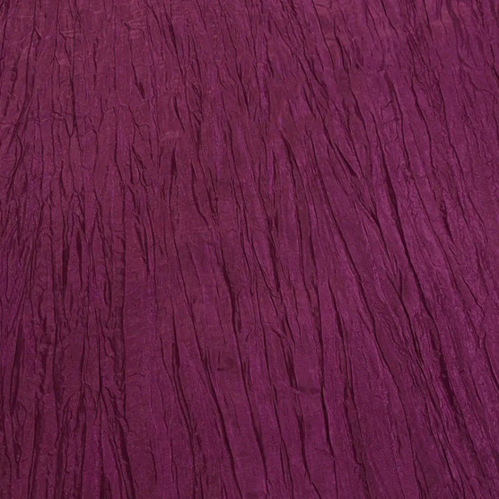 Accordion Taffeta Table Linen in Sangria 46