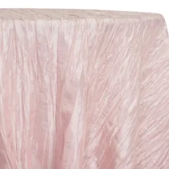 Accordion Taffeta Table Linen in Rose Powder