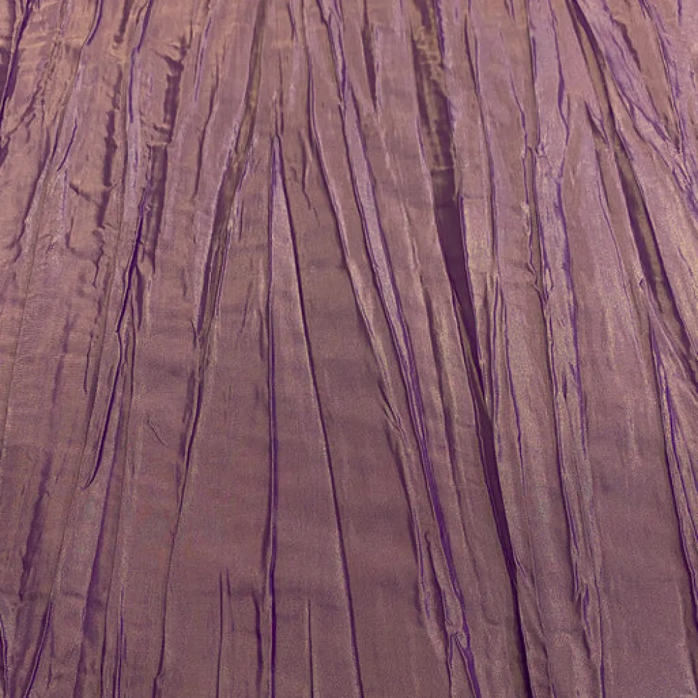 Accordion Taffeta Table Linen in Mauve