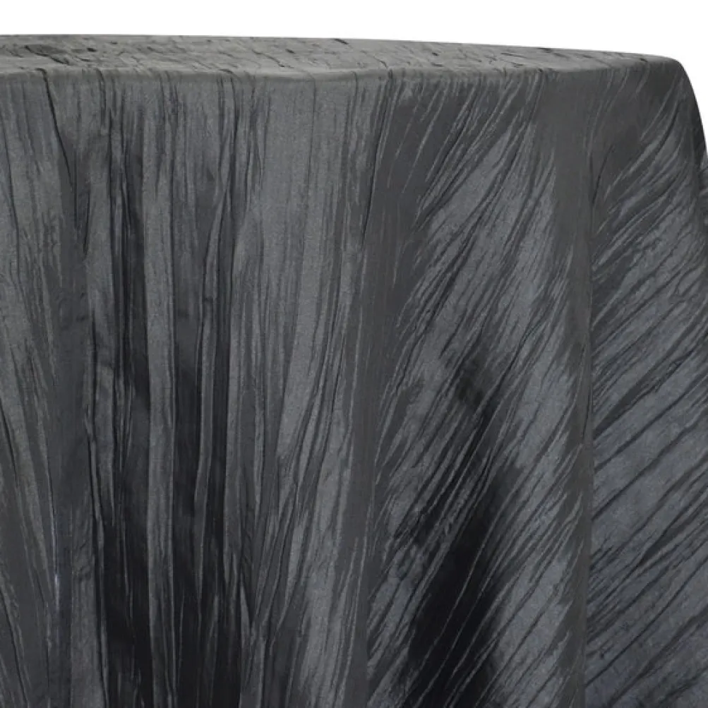 Accordion Taffeta Table Linen in Charcoal