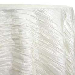 Accordion Taffeta Table Linen in Ivory