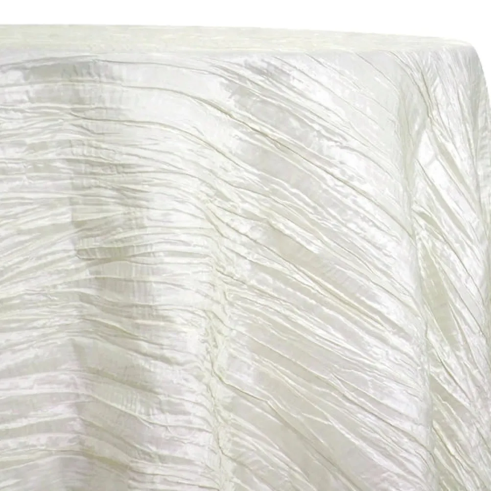 Accordion Taffeta Table Linen in Ivory