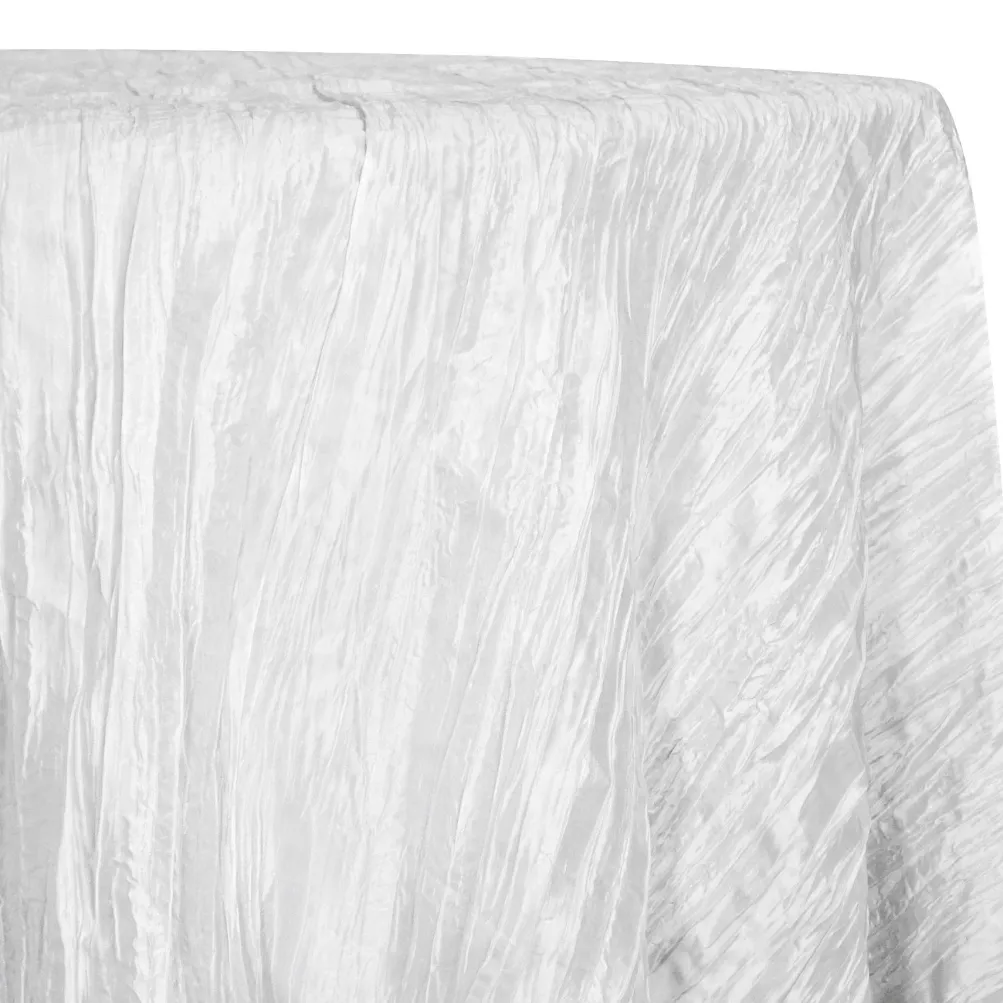 Accordion Taffeta Table Linen in White