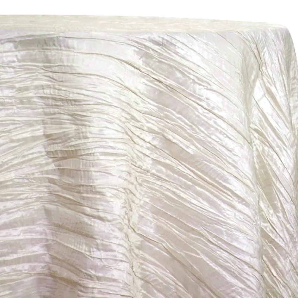 Accordion Taffeta Table Linen in Cream