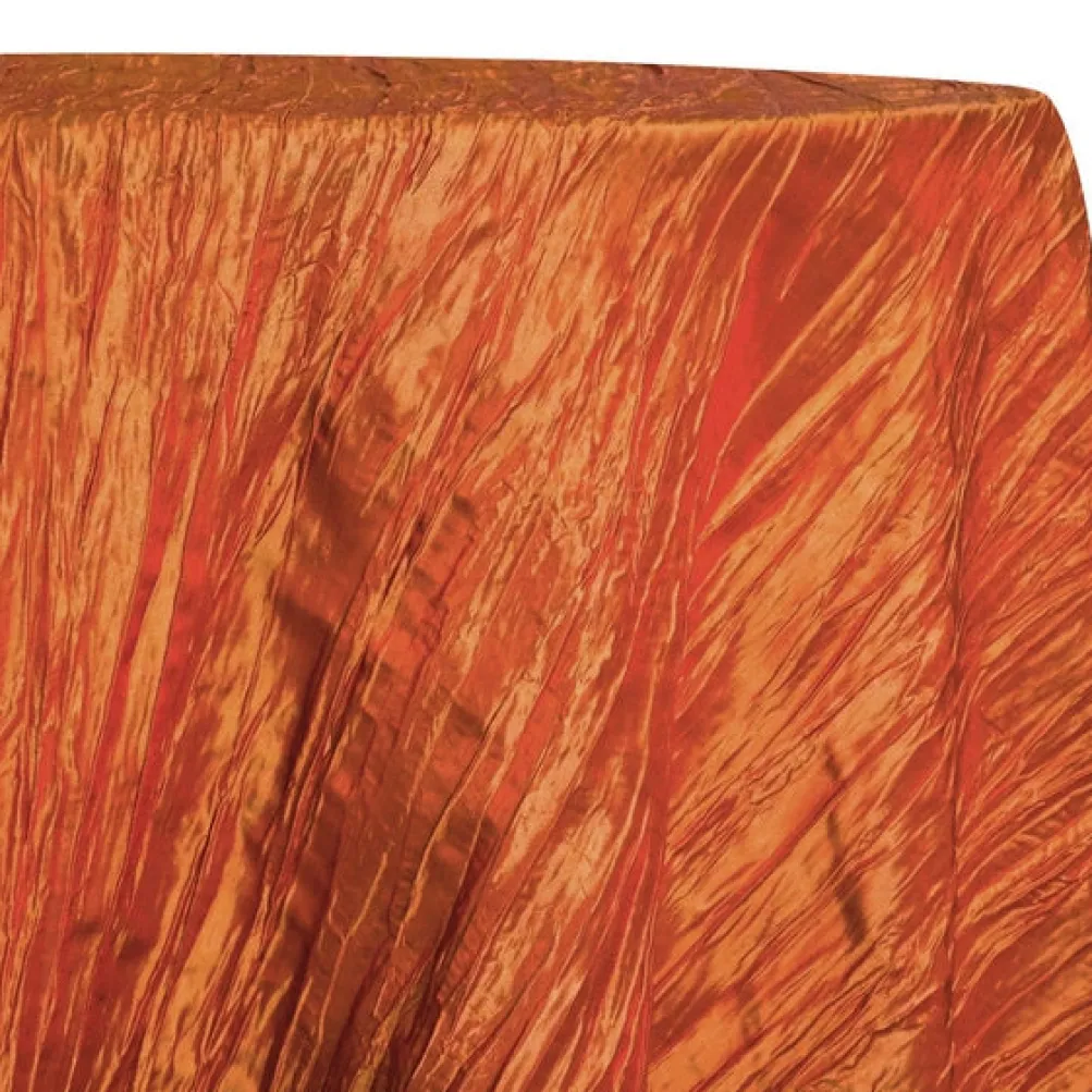 Accordion Taffeta Table Linen in Orange