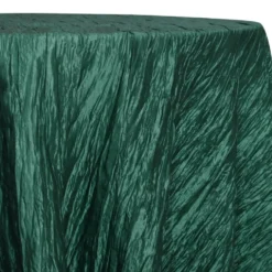 Accordion Taffeta Table Linen in Hunter Green