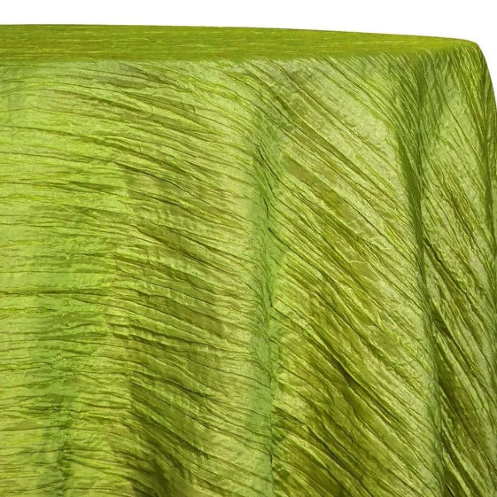 Accordion Taffeta Table Linen in Lime