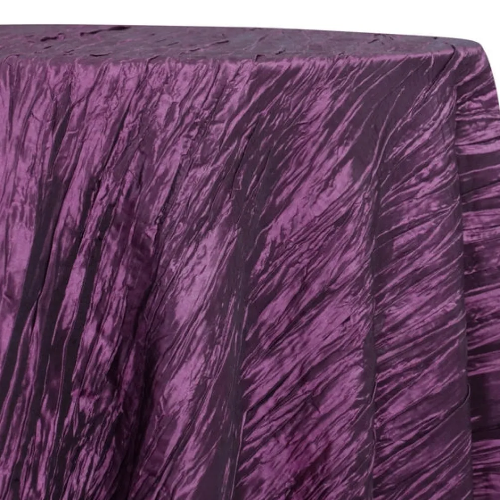 Accordion Taffeta Table Linen in Plum