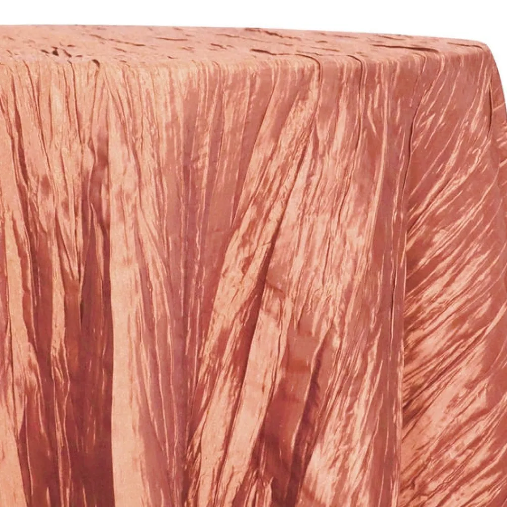 Accordion Taffeta Table Linen in Salmon