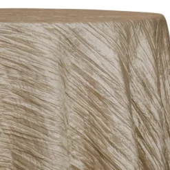 Accordion Taffeta Table Linen in Taupe Gold