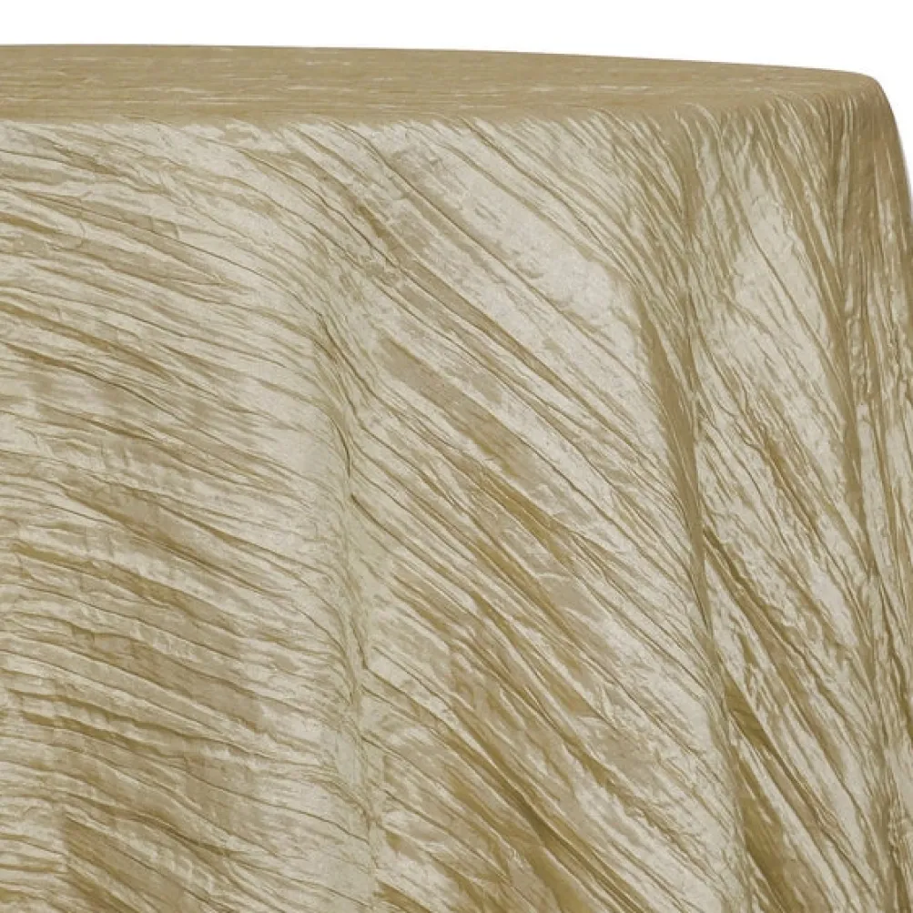 Accordion Taffeta Table Linen in Taupe 36