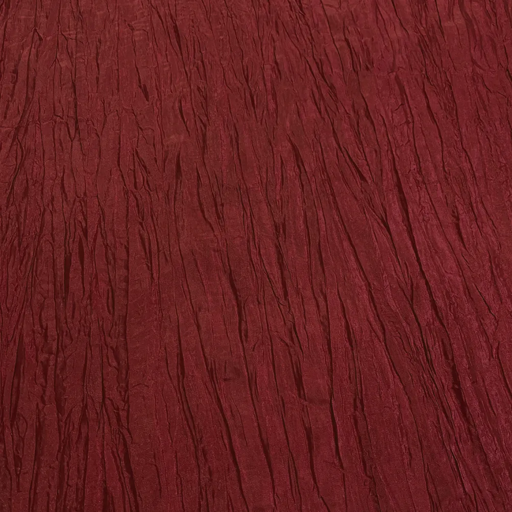 Accordion Taffeta Table Linen in Cherry