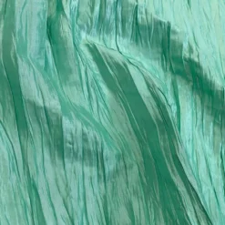 Accordion Taffeta Table Linen in Teal Green