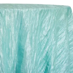 Accordion Taffeta Table Linen in Teal Green