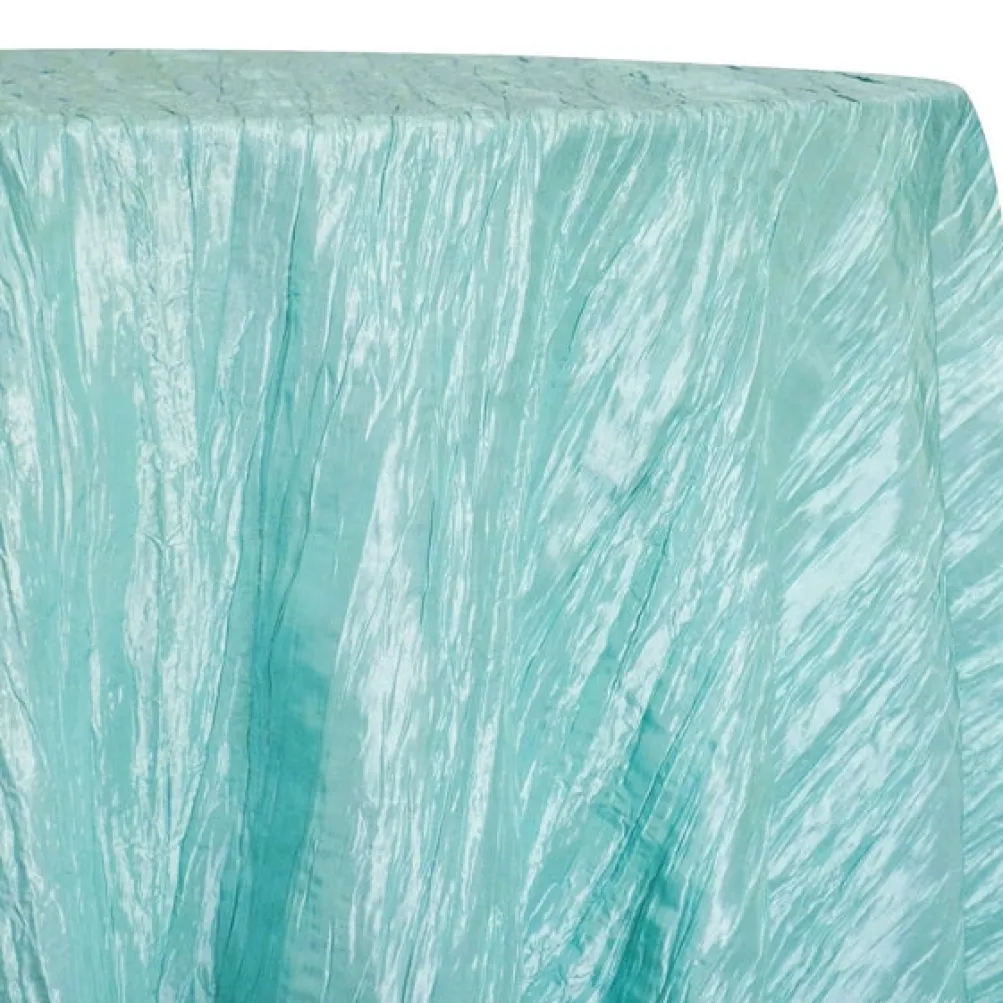 Accordion Taffeta Table Linen in Teal Green