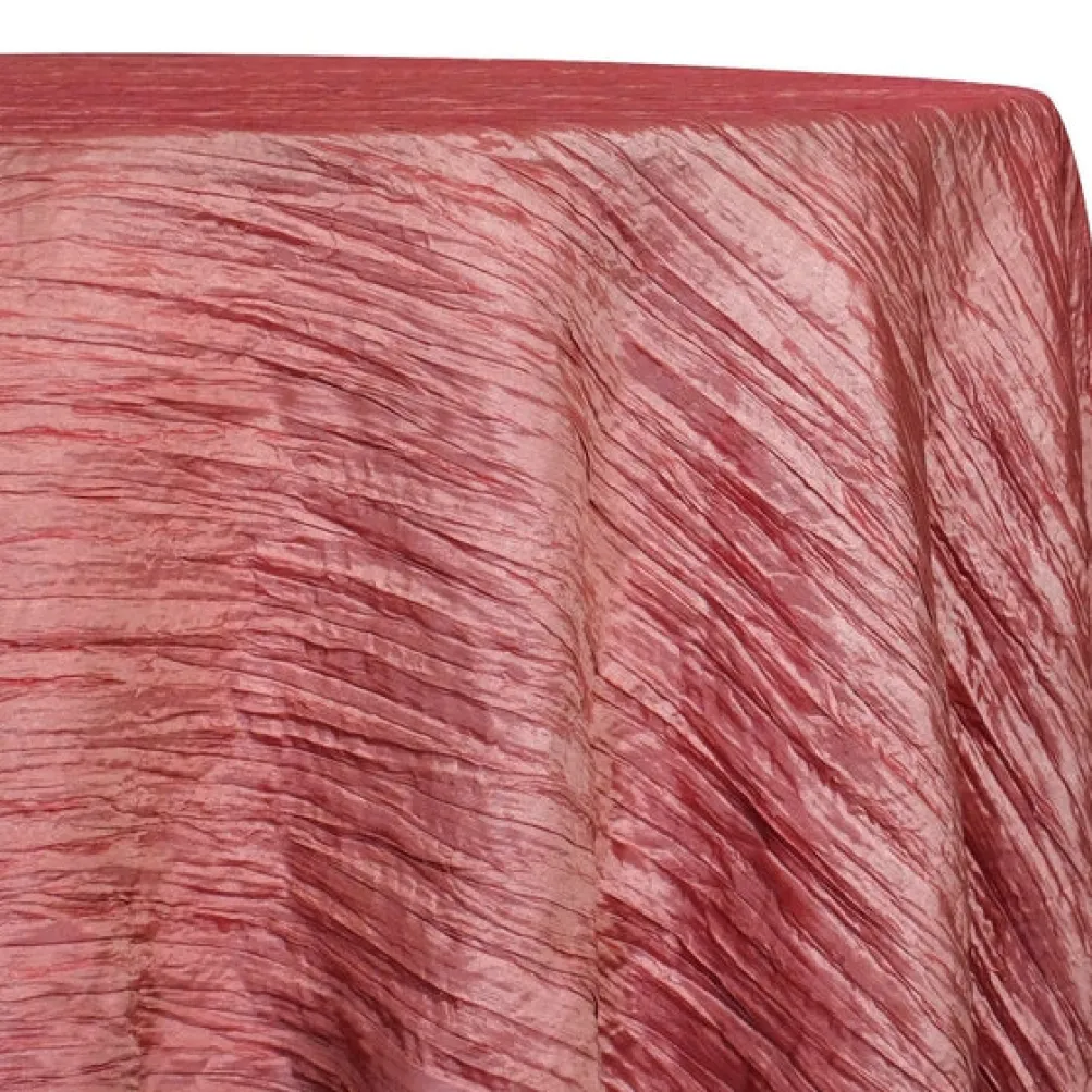 Accordion Taffeta Table Linen in Coral