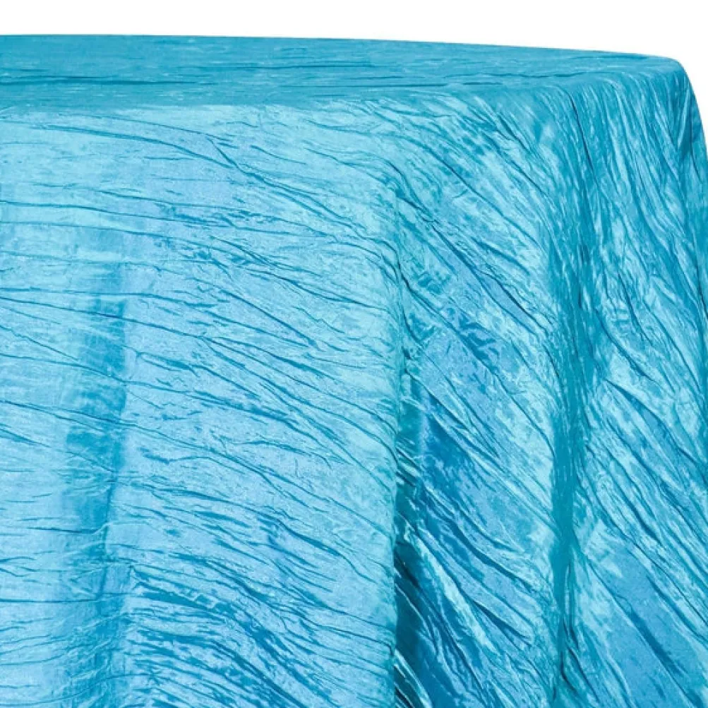 Accordion Taffeta Table Linen in Turquoise 112