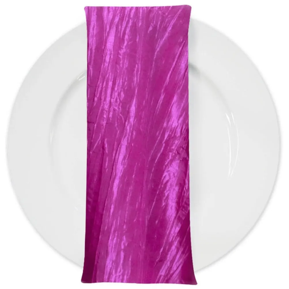 Accordion Taffeta Table Napkin in Fuchsia