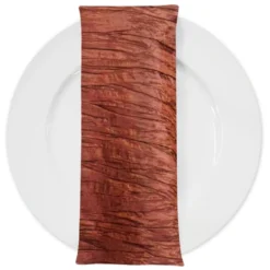 Accordion Taffeta Table Napkin in Rust