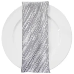Accordion Taffeta Table Napkin in Silver 097