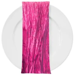Accordion Taffeta Table Napkin in Hot Pink