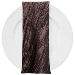 Accordion Taffeta Table Napkin in Brown