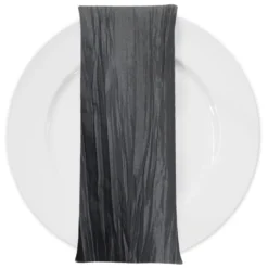 Accordion Taffeta Table Napkin in Charcoal