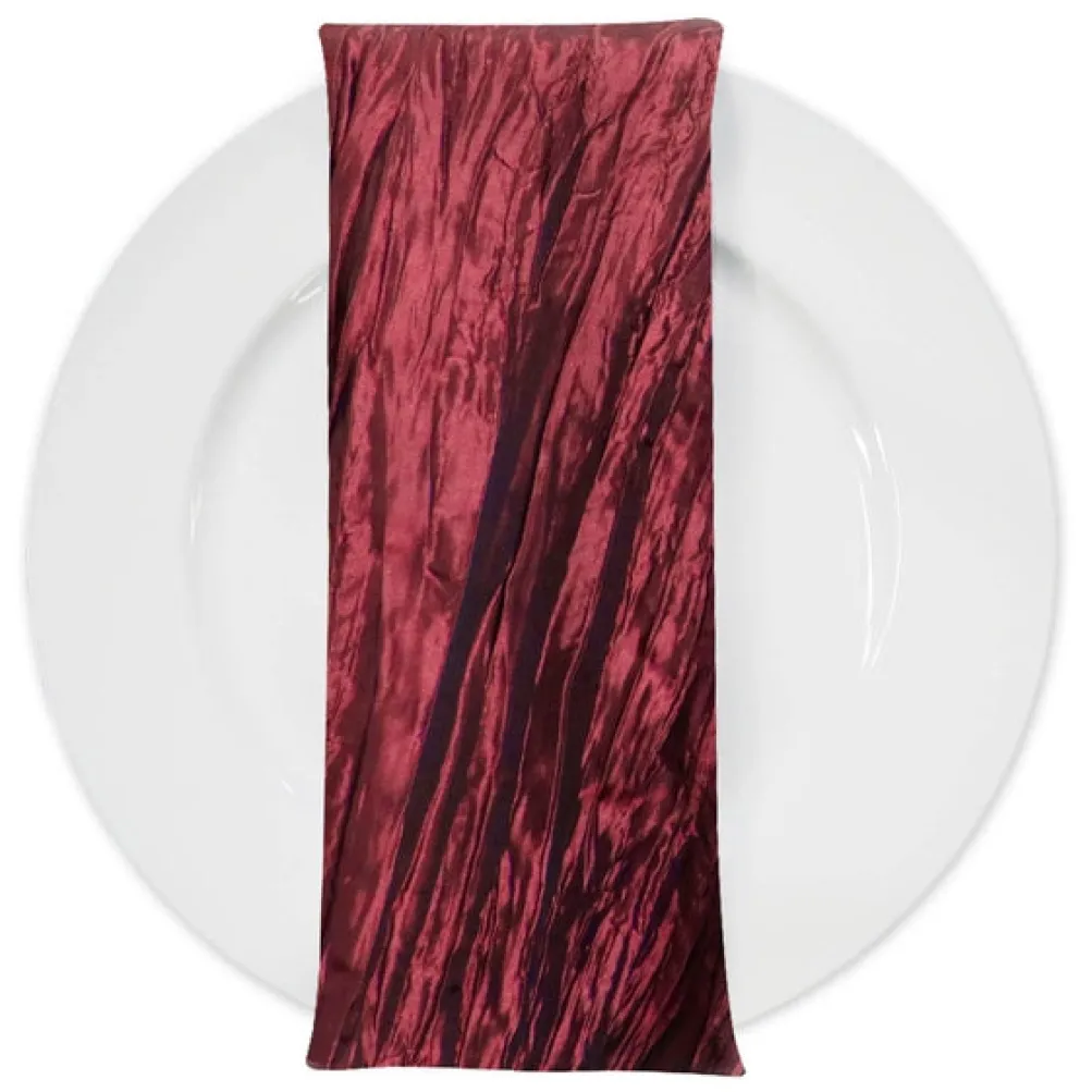 Accordion Taffeta Table Napkin in Cherry