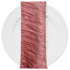 Accordion Taffeta Table Napkin in Coral