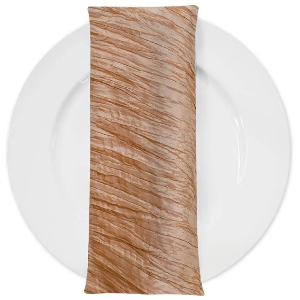 Accordion Taffeta Table Napkin in Gold 92