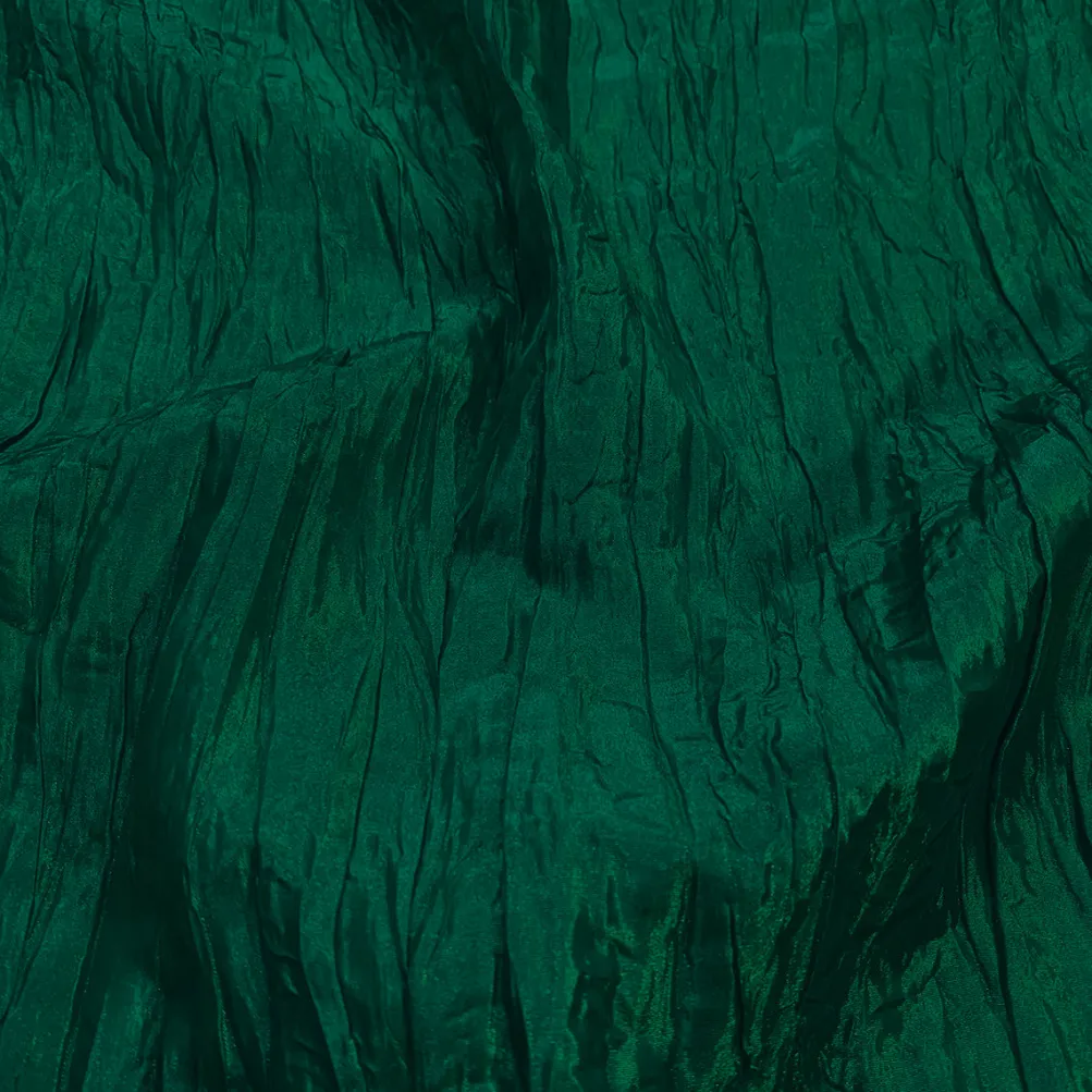 Accordion Taffeta Table Napkin in Hunter Green