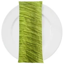 Accordion Taffeta Table Napkin in Lime