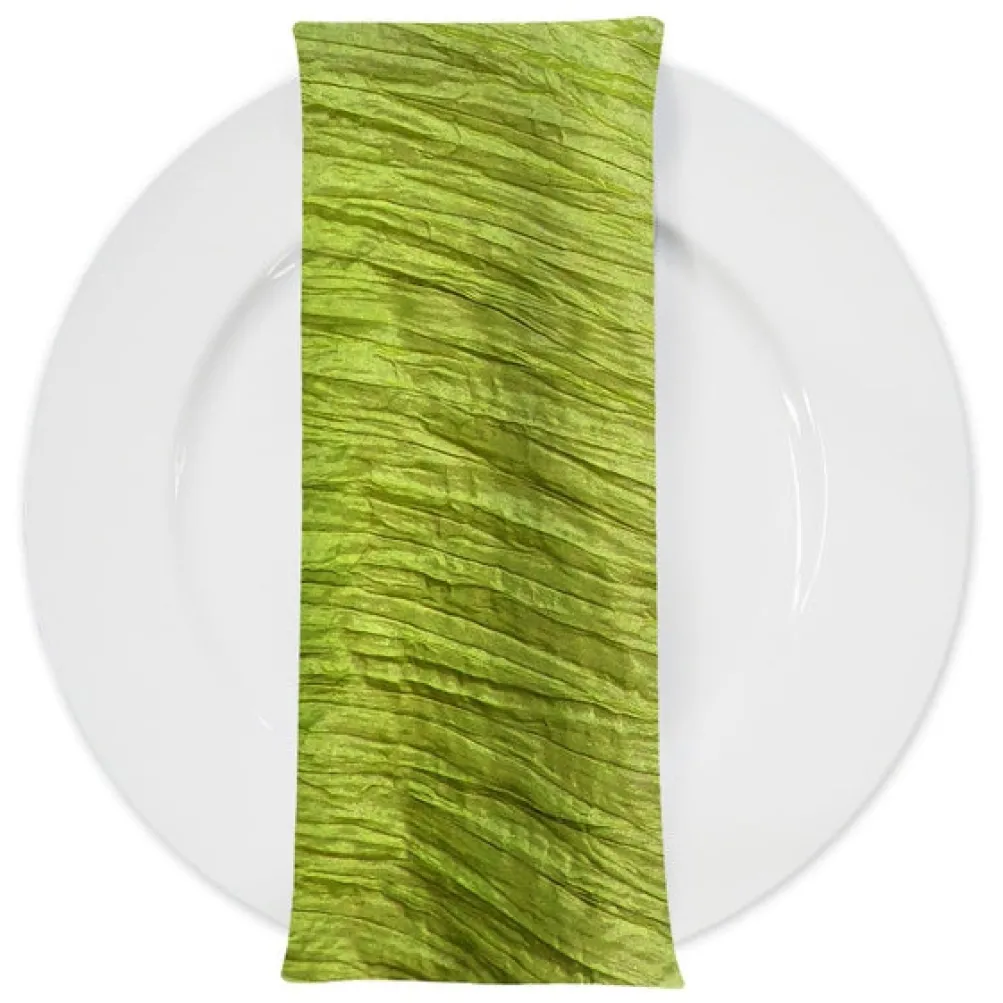 Accordion Taffeta Table Napkin in Lime