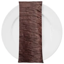 Accordion Taffeta Table Napkin in Light Brown