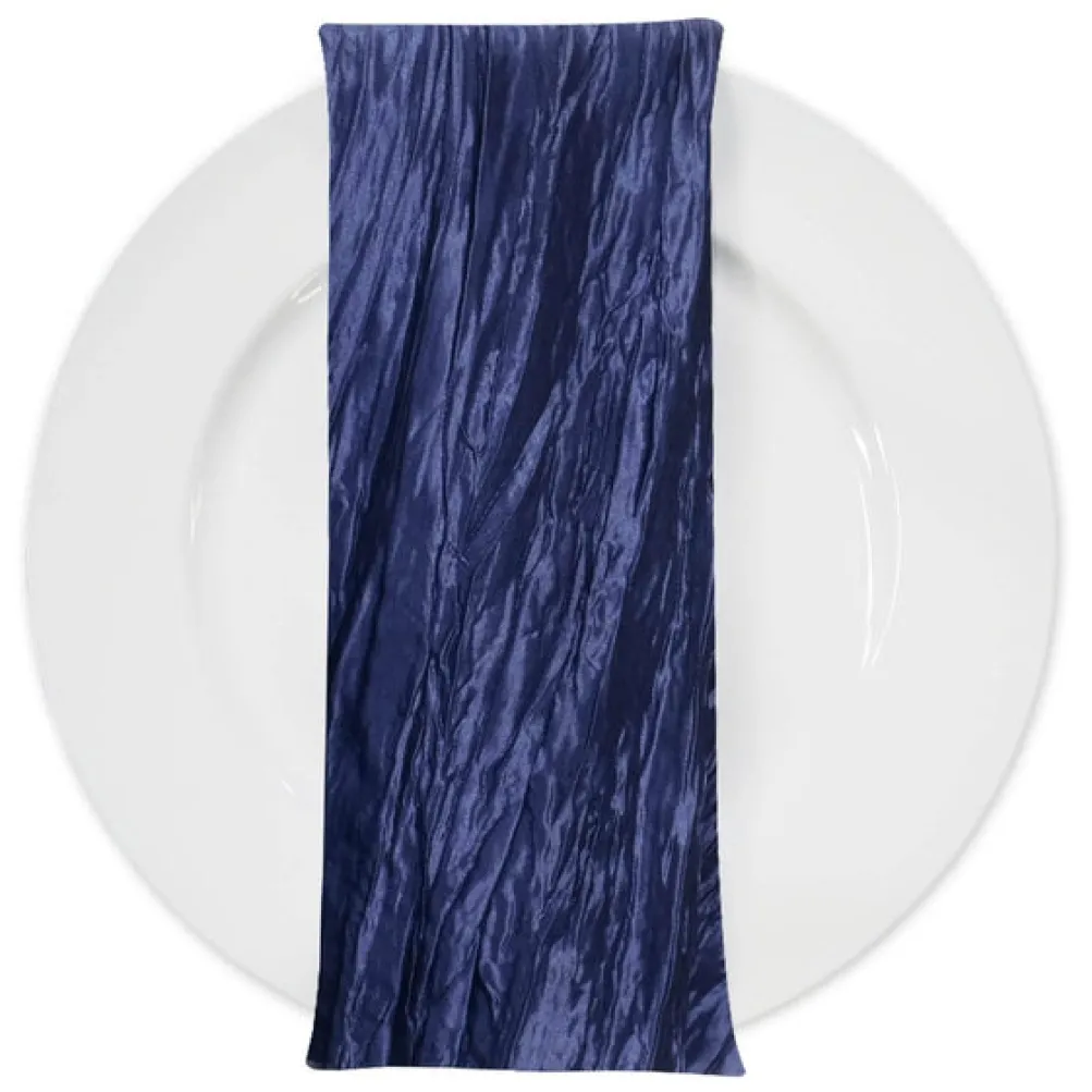 Accordion Taffeta Table Napkin in Navy