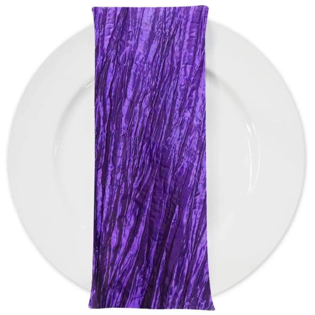 Accordion Taffeta Table Napkin in Purple