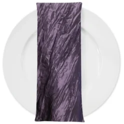 Accordion Taffeta Table Napkin in Raisin