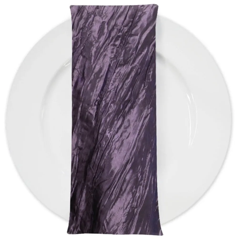 Accordion Taffeta Table Napkin in Raisin