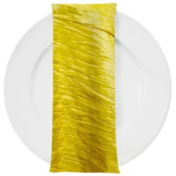 Accordion Taffeta Table Napkin in Yellow