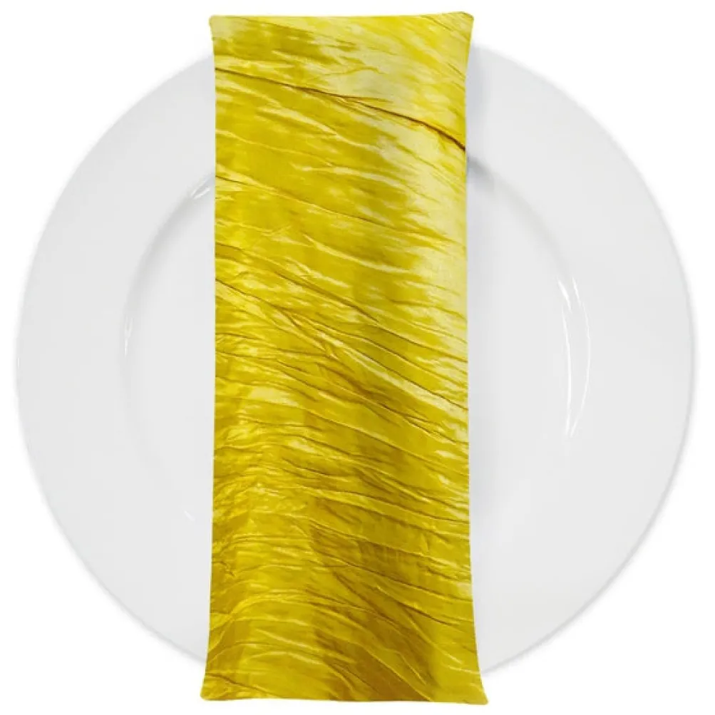 Accordion Taffeta Table Napkin in Yellow