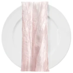 Accordion Taffeta Table Napkin in Rose Powder