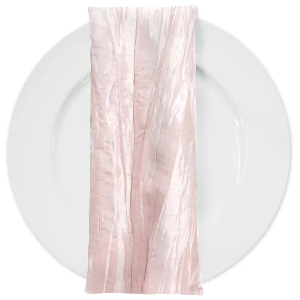 Accordion Taffeta Table Napkin in Rose Powder