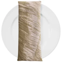 Accordion Taffeta Table Napkin in Nude 115