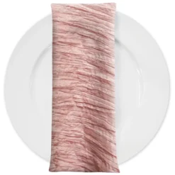 Accordion Taffeta Table Napkin in Dusty Rose 085