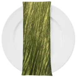 Accordion Taffeta Table Napkin in Olive